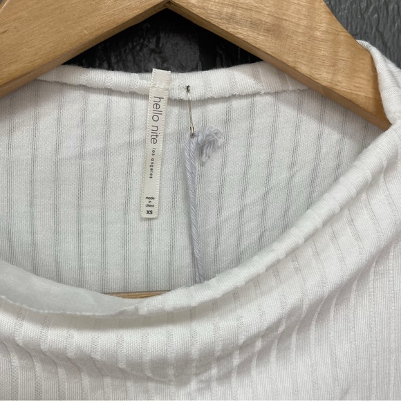Hello Nite eggshell white ribbed super soft cozy shirt - Picture 3 of 7